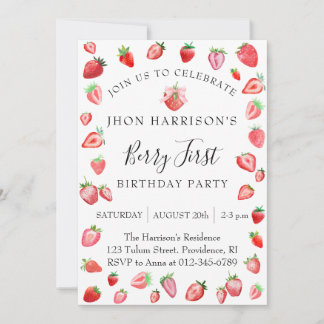 Berry 1. Geburtstag Party Einladung