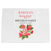 Berry 1. Geburtstag Party Erdbeerobst Sommer Große Geschenktüte (Vorderseite)