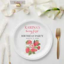 Berry 1. Geburtstag Party Erdbeerobst Sommer