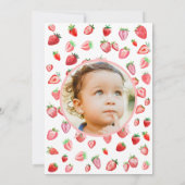 Berry 1. Geburtstag Party Modern Einladung (Rückseite)