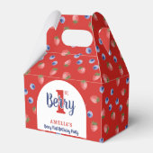 Berry 1. Geburtstag Party Strawberry Blueberry Red Geschenkschachtel (Vorderseite)