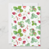 Berry 1. Geburtstag Strawberry Einladung (Rückseite)