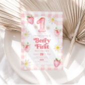 Berry 1. Geburtstag Strawberry Einladung