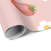 Berry 1. Geburtstag Strawberry Themed Wrapping Geschenkpapier (Rolleneckpunkt)