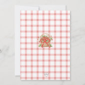 Berry 1. Geburtstag Wasserfarbe Erdbeere Einladung (Rückseite)