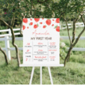 Berry 1. Geburtstags-Milestone-Zeichen Poster