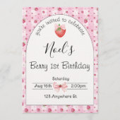 "berry 1st birthday" first birthday invitation einladung (Vorderseite)