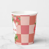 Berry 3rd Birthday Strawberry Party  Pappbecher (Links)