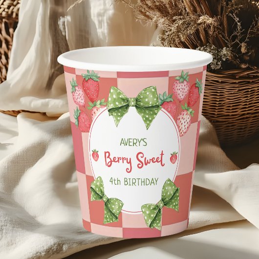 Berry 4. Geburtstags-Erdbeerparty  Pappbecher