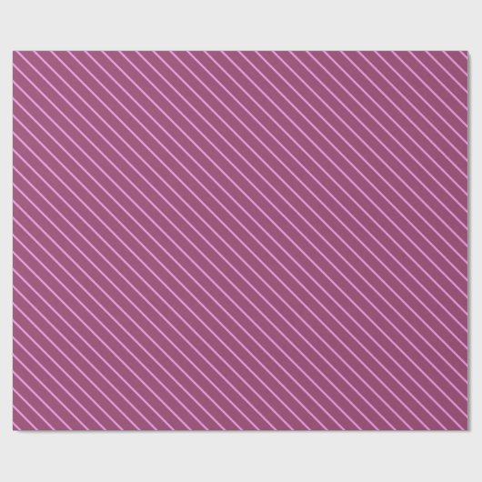 Berry and Blush Diagonal Striped Gift Wrap Geschenkpapier (Flach)