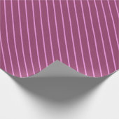 Berry and Blush Diagonal Striped Gift Wrap Geschenkpapier (Ecke)