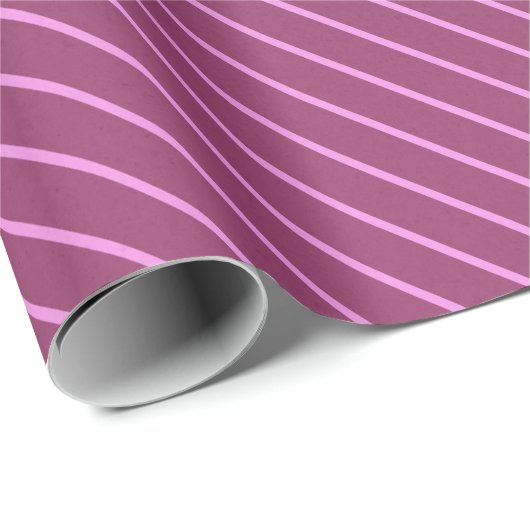 Berry and Blush Diagonal Striped Gift Wrap Geschenkpapier (Rolleneckpunkt)