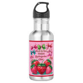 Berry and Bow Sweet Kindergarten Chic Edelstahlflasche (Vorderseite)