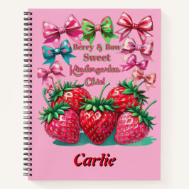 Berry and  Bow Sweet Kindergarten Chic Notizblock