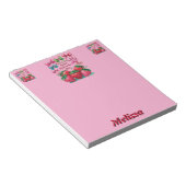 Berry and  Bow Sweet Kindergarten Chic Notizblock (angewinkelt)