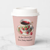 Berry and Tea Brautparty Tea To go Cups Pappbecher (Rückseite)