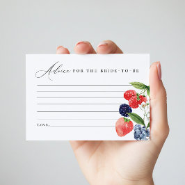 Berry Baby Shower Advice Card Berry Sweet Dankeskarte