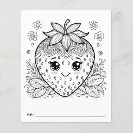 Berry Baby Shower Kids Activity Colour Sheet Flyer