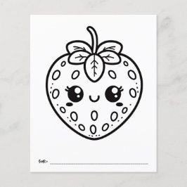 Berry Baby Shower Kids Activity Colour Sheet Flyer