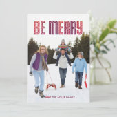 Berry Be Merry Holiday Card Feiertagskarte (Stehend Vorderseite)