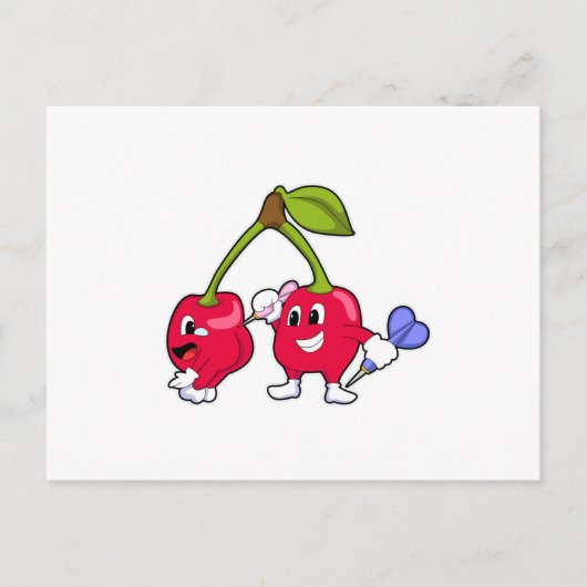 Berry bei Darts mit Dart Postkarte (Vorderseite)