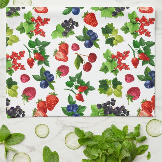 Berry Berry Geschirrtuch (Gefaltet)