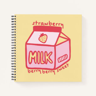 Berry Berry Sweet Strawberry Milk Notizblock