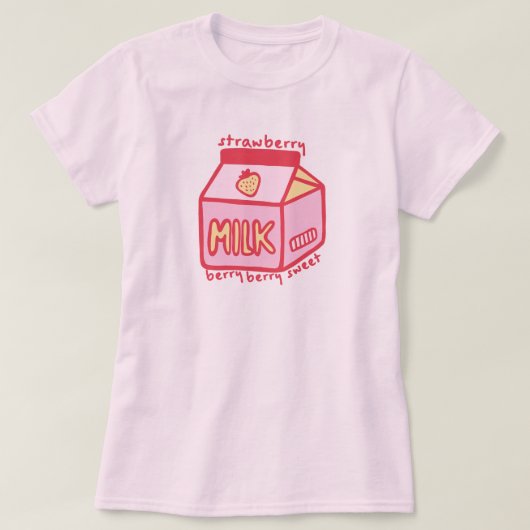 Berry Berry Sweet Strawberry Milk T-Shirt (Design vorne)