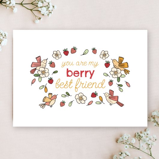 Berry Best Friend Strawberry Valentine's Day Feiertagskarte