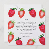 Berry Best Mom! Aquarell Erdbeeren Muttertag (Rückseite)