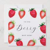 Berry Best Mom! Aquarell Erdbeeren Muttertag (Vorderseite)