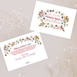 Berry Best Oma Strawberry Muttertag Feiertagskarte