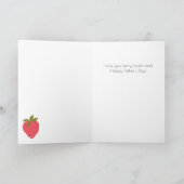 Berry Best Vater Funny Strawberry Vatertag Card Karte (Innenseite)
