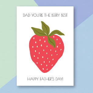 Berry Best Vater Funny Strawberry Vatertag Card Karte