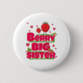 Berry Big Sister - Niedliche Erdbeerpuppe Button (Vorderseite)