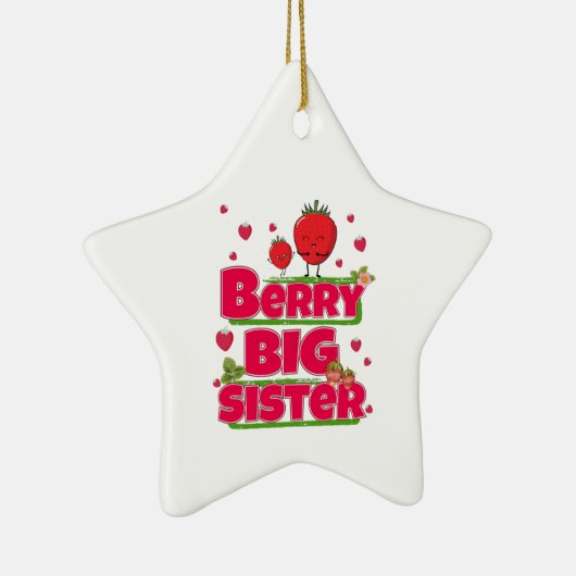 Berry Big Sister - Niedliche Erdbeerpuppe Keramik Ornament (Rechts)