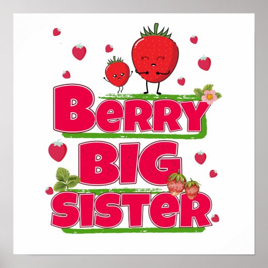 Berry Big Sister - Niedliche Erdbeerpuppe Poster (Vorne)