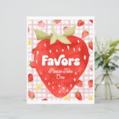 Berry Birthday Favor Sign (Stehend Vorderseite)