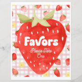 Berry Birthday Favor Sign (Vorderseite)