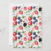 Berry Birthday Strawberry Blume Girl Party Save The Date (Rückseite)