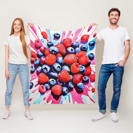 Berry Blast: Fruchtiger Spaß Fleecedecke (Beispiel)