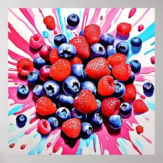 Berry Blast: Fruchtiger Spaß Poster (Vorne)