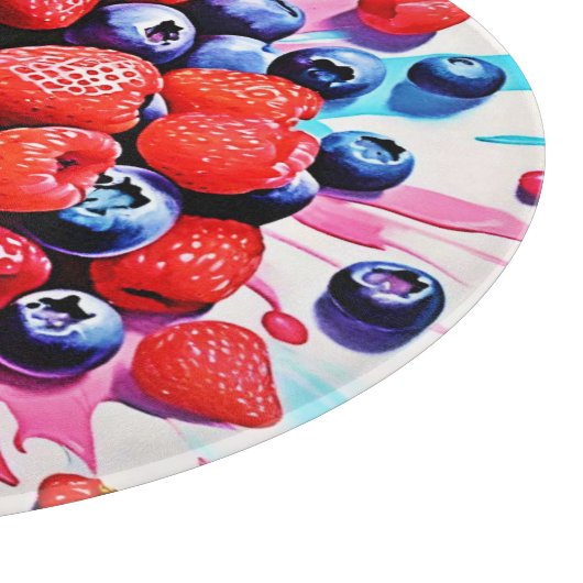 Berry Blast: Fruchtiger Spaß Schneidebrett (Ecke)