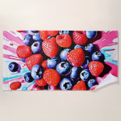 Berry Blast: Fruchtiger Spaß Strandtuch (Vorderseite)