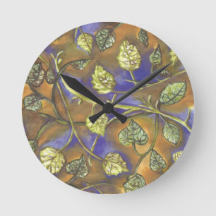 Berry Blätter Wall Clock Runde Wanduhr