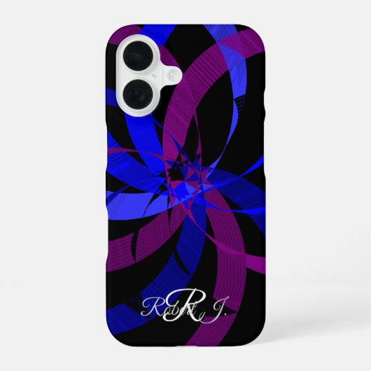 Berry Blend Geometrisches iPhone 16 Case Hülle (Rückseite)