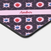 Berry Bliss Muster mit Individuelle Name Schreibtischunterlage (Ecke)