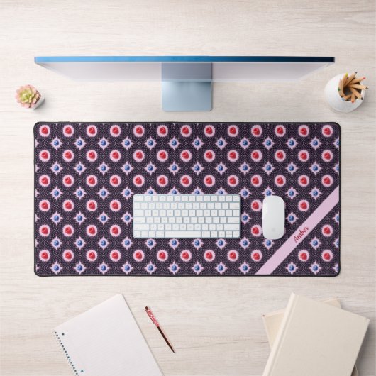 Berry Bliss Muster mit Individuelle Name Schreibtischunterlage (Büro 1)