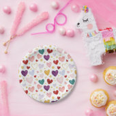 Berry Bliss Watercolor Herz-Medley Pappteller (Party)