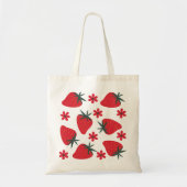 Berry Bloom – Fröhliche Erdbeere Florale Tasche (Vorne)